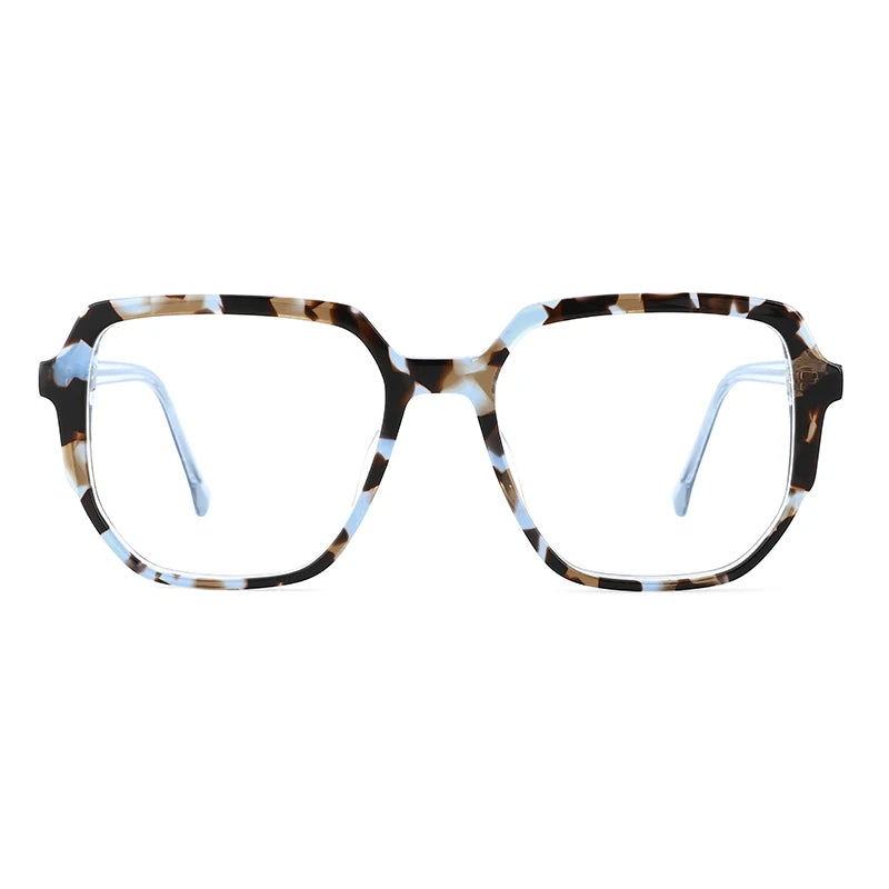 2024 Fashion European and American Big Square Glasses Handmade Acetate Eyeglasses for Ladies