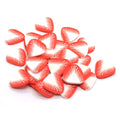 20mm Soft  Large Strawberry Shaped  Sprinkles Polymer Clay Nail Art Slice Fashion DIY Cute Clay Scrapbook Decoration