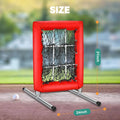 9 Hole Softball Baseball Net Heavy Duty Height Adjustable Trainer Aid with Strike Zone & 4 Ground Stakes for Youth Adults