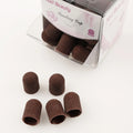 Low Price 16x25mm Brown Remove Dead Skin Pedicure Cap Nail Sanding Bands for Calluses Care