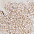 Zhuji Wholesale Natural 4.5-5mm Freshwater Pearls Grade a White Loose Half-Drilled Round Potatoes Third Party Certified