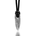 Peace Love Antiwar Wood Grain Stainless Steel Fingerprint Bullet Pendant Fine Jewelry for Men Women Leather Code Pendants Charms