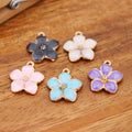 20pcs 17x14.5mm Enamel Flower Charms Pendant for Jewelry Making Supplies Metal DIY Jewelry Making Findings Accessories