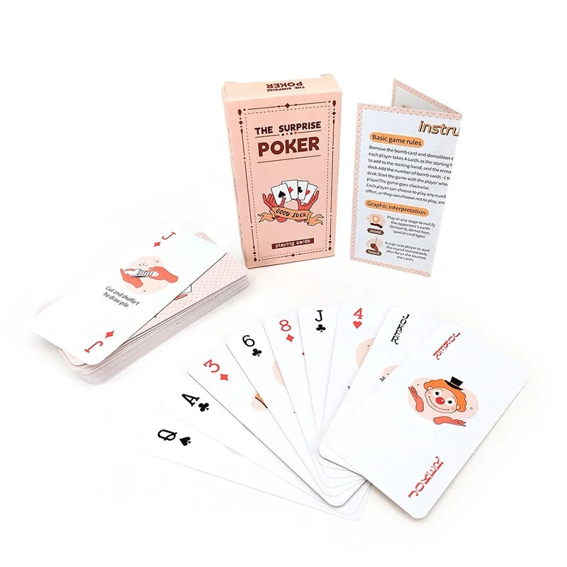 High-Quality Custom Designed Paper Playing Cards for Game Gift Promotional or Poker with Custom Front and Back Printings