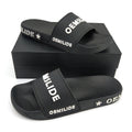 Chausson Low MOQ Custom Print Logo Double Material Slide Sandals with Cushioning for Men Summer/Winter Use