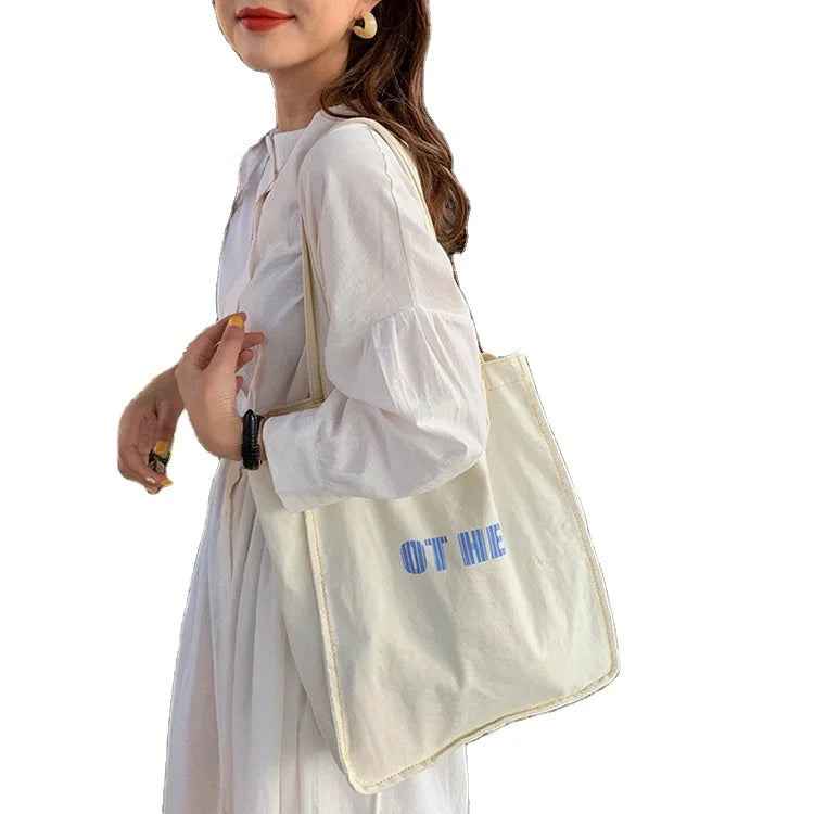 Wholesale Custom Print Logo Cheap Reusable Shopping Bag Plain White Blank Cotton Canvas Tote Bags
