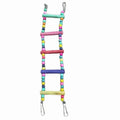 Tpet Bird Parrot Toys Ladders Cage Funny Perch Training Swing Hanging Pet Bird Hammock Rainbow Bridge Wooden Metal Eco-Friendly