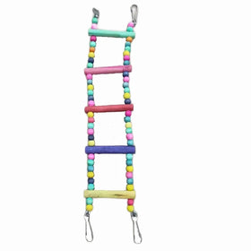 Tpet Bird Parrot Toys Ladders Cage Funny Perch Training Swing Hanging Pet Bird Hammock Rainbow Bridge Wooden Metal Eco-Friendly