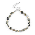 Wholesale Irregular Green Quartz Rutilated Stone Beads Religious Style Bracelet Charm Fashion Unisex Bracelet As Gift Selection