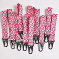 Pink Anime Wrist Lanyard Promotional Custom Holiday Polyester Hand Short Wrist Straps Key Chain Lanyard
