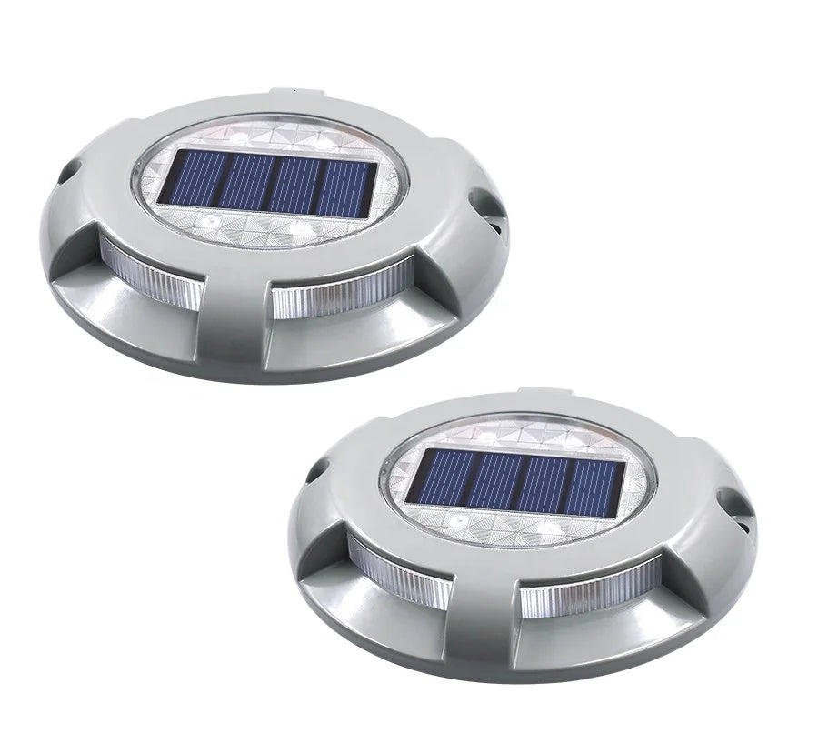 LED Solar Deck Lights Driveway Dock Solar Deck Lights Solar Ground LightsOutdoor Waterproof IP68 LED Solar Buried Lamp