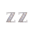 Factory Wholesale Drop Shipping Letter Women Zircons Stud Earrings for Jewelry Gift Accessories