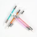Double Head Dotting Nail Brush DIY Carving Painting Rhinestone Acrylic Nail Silicon Sculpture Pen Manicure Dotting Tool
