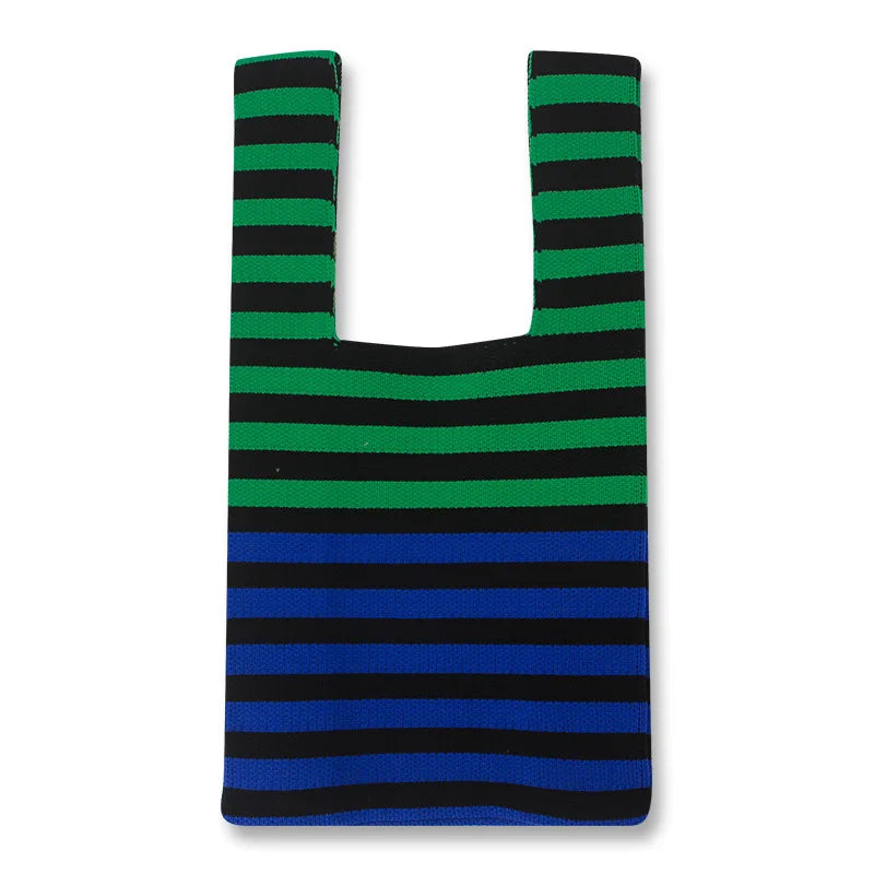 Hand Embroidery Jacquard Knitted Hand Bill Shoulder Bag Wool Woven Tote Bag