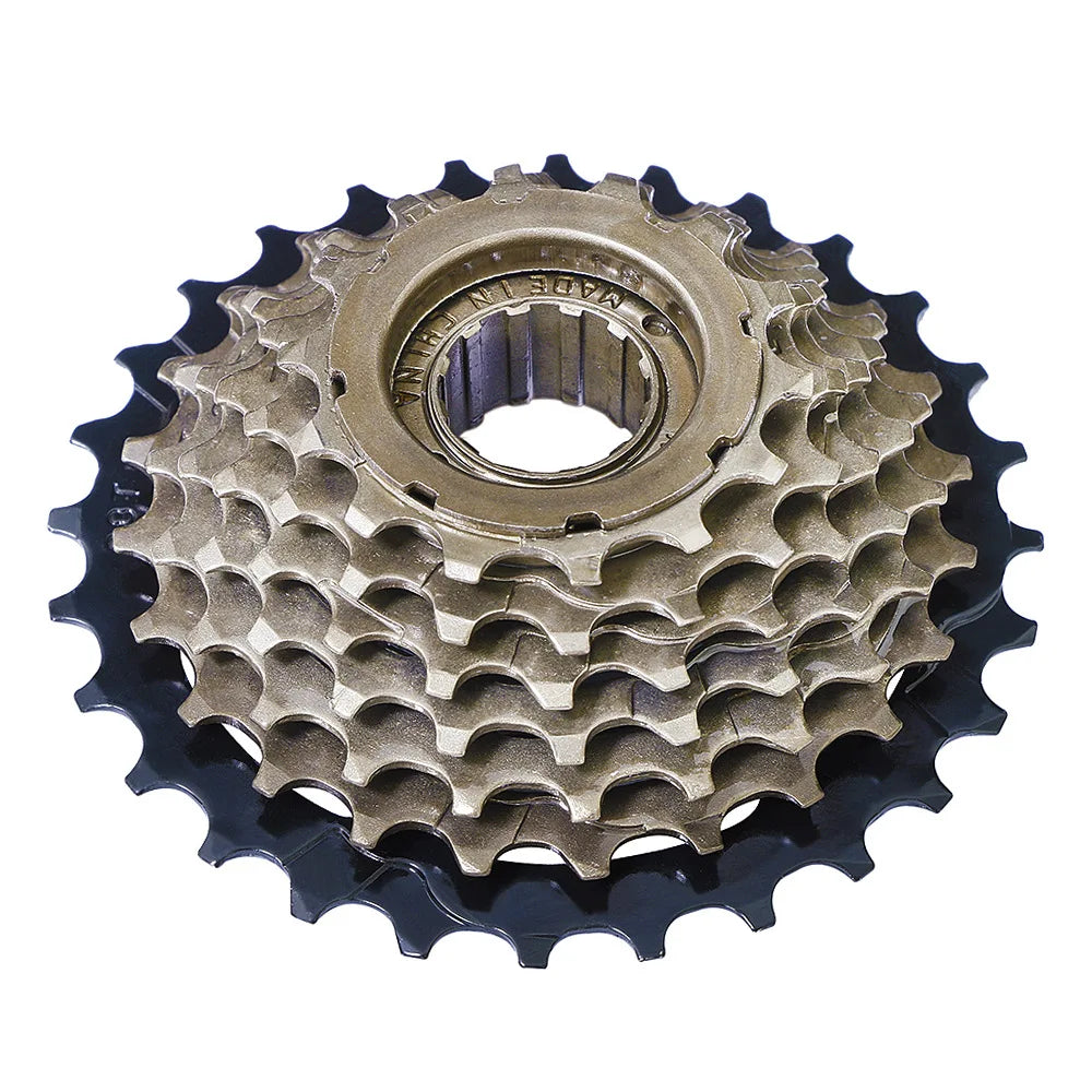 Sunshine 14-28T 7 Speed Steel Black Silver Cassette for MTB & Road Bikes Freewheel