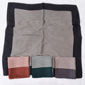 2025 Spring New Arrival Custom Digital Printed Striped Luxury Multi-Functional Satin Bandana 70x70cm Square Scarf