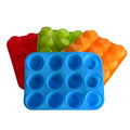 DIY Home Kitchen Baking 12-Cavity Silicone Cake Molds-Eco-Friendly Dishwasher Safe Food Grade Candy Chocolate Sweet Pudding