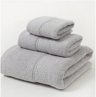 Highly Absorbent Quick-Dry Knitted 100% Cotton Soft Sports GOTS Certified Adult Bathroom Bath Towel Set 1-Piece