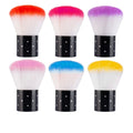 Wholesale Nail Art Mushroom Shape Dust Brush Cleaning Nail Black Pink Soft Dust Brush for Nail
