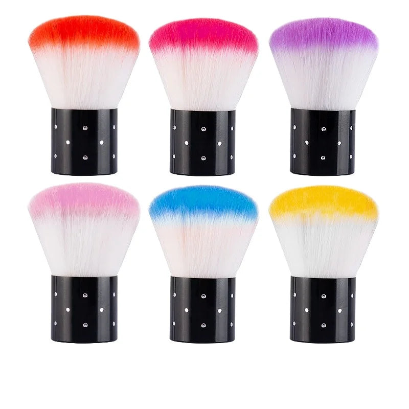 Wholesale Nail Art Mushroom Shape Dust Brush Cleaning Nail Black Pink Soft Dust Brush for Nail