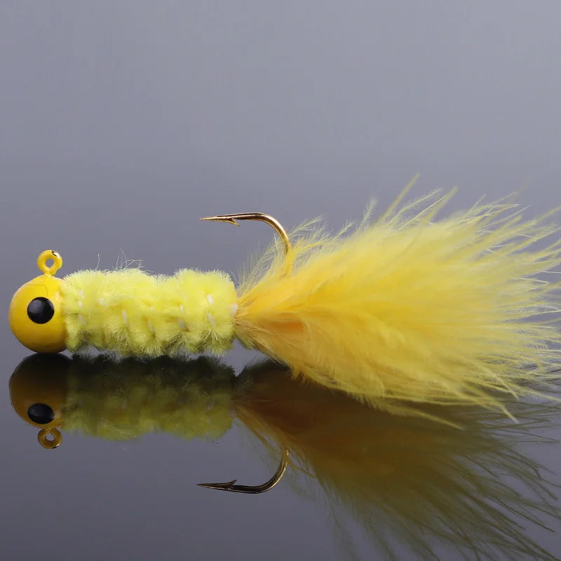 Hotsale Round Ball Feathered Jighead Fishing Hook Hotsale Fishing Hook Jig Head