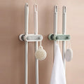 Broom Holder Wall Mount Self Adhesive Mop Clip Kitchen Storage Brush Broom Hanger