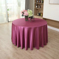 Custom Christmas Decoration Luxury Polyester Solid Plain Dyed Round Cloth Table Cloth MegaBDM