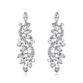 Female Earrings Manufacturer Direct Sales Flower Silver Cheap Women Jewellery Bridal Wedding Drop Earrings