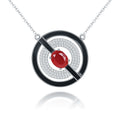 C8285 Abiding Jeweley Custom Lady Jewelry Pendant Custom Stone Sterling 925 Silver Bracelet Natural Red Agate Necklace