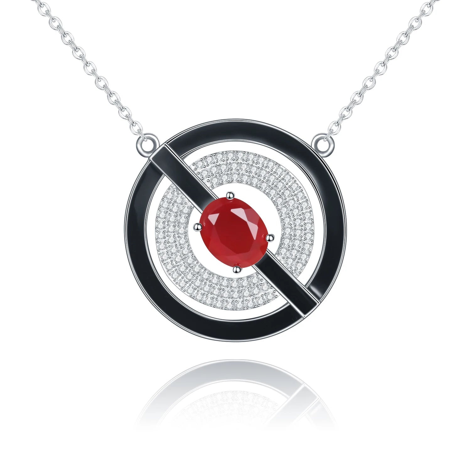 C8285 Abiding Jeweley Custom Lady Jewelry Pendant Custom Stone Sterling 925 Silver Bracelet Natural Red Agate Necklace