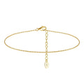 ACME  S925 Sterling Silver  Bamboo Bead Thin Beach Summer Holiday Party Bracelet Anklet for Party Women Gift