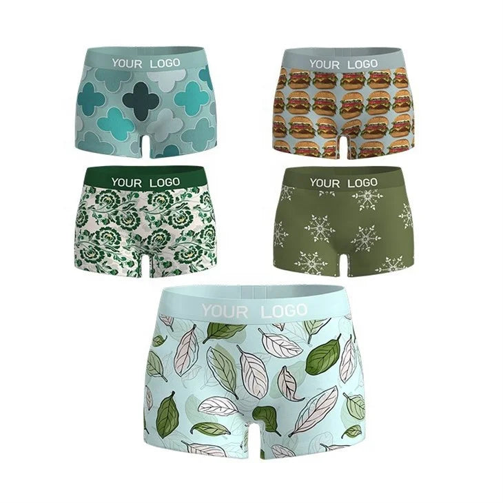 Customized Fabric Printing Elastic Band OEM ODM Service Women's Boyshort