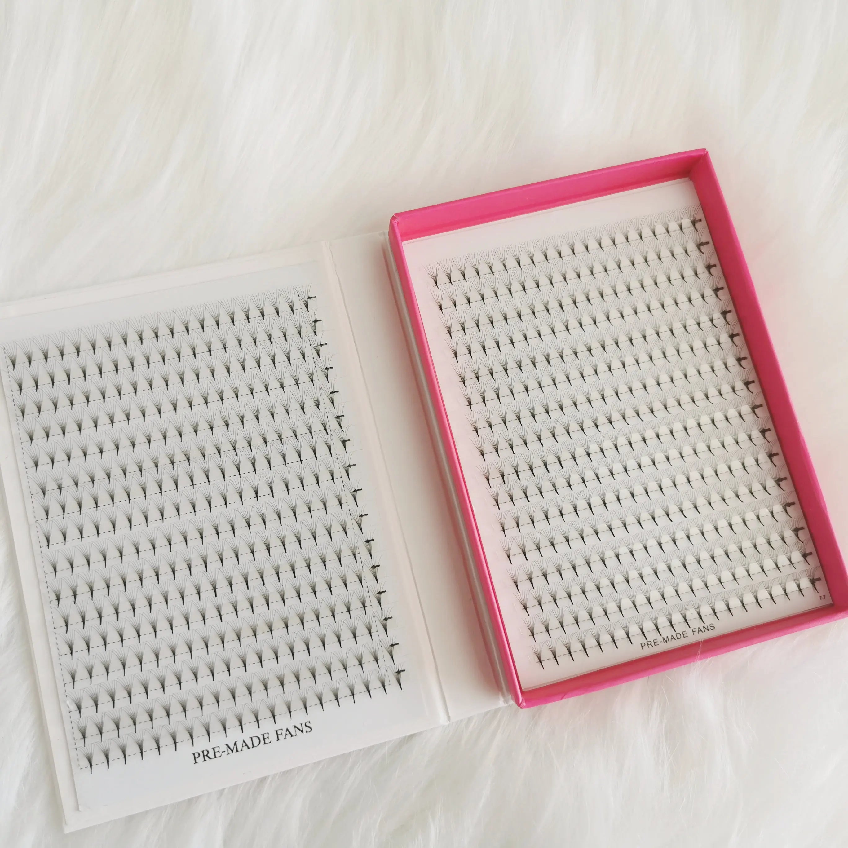 Wholesale Large Tray 5D 6d 7d 8d 9d 10d Heat Bonded Volume Premade Fans Lashes 0.05 0.07 Premade Fanned Eyelash Extension