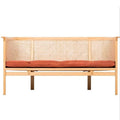 Targa Gebruder Thonet Vienna Studio Rattan Wood 3 Seater Cane Sofa Couch