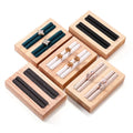 Elegant Wood Finger Ring Stand Luxury New Light Thin Bangle Display Tray Organizer Jewelry Container