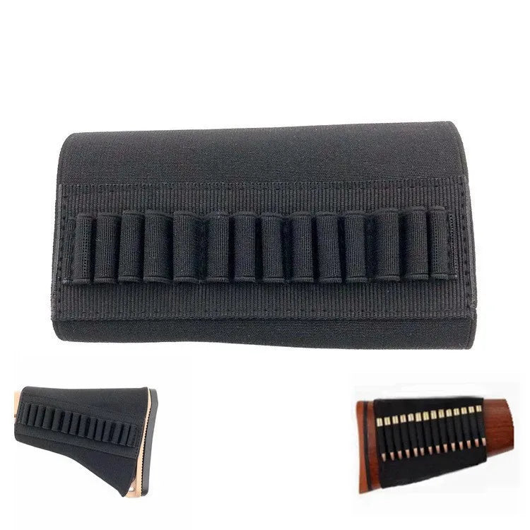 Tactical 14 Rounds Ammo Carrier Shell Holder Tactical Elastic Ammo Bullet Pouch for Outdoor Hunting