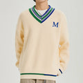 Custom Oem/Odm Men Sweater Long Sleeve V Neck Knitwear Pullover Winter Designer Knitted Jumper Custom Knit Sweater Men