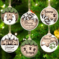 UV Printed Double Sided 3D Christmas Laser Cut Wood Decorations Wooden Tree Ornament 3D Layered Engraved Nativity Wood Ornament