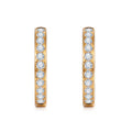 Roomy Women Jewelry 925 Sterling Silver Hoop Earring D VVS1 Moissanite Gemstone Statement Earrings