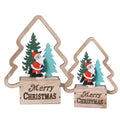 Wholesale 3D Led Lights Wooden Christmas Ornaments Unfinished Wood Cutouts for Xmas