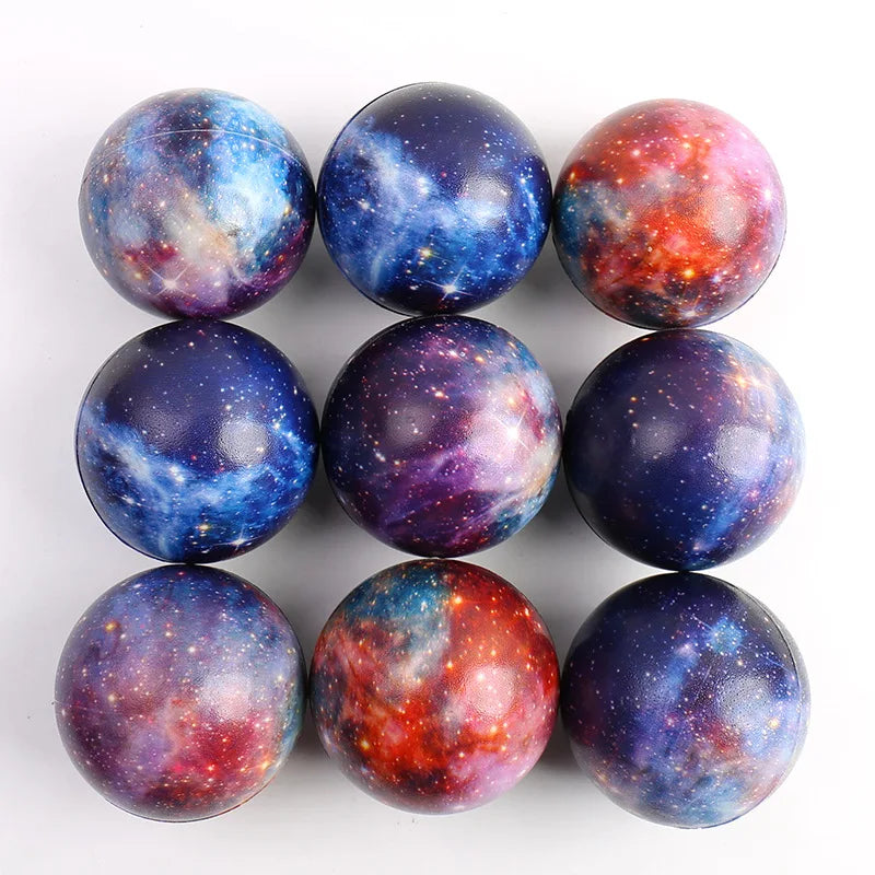 Sponge Starry Sky Ball Pu Foam Stress Squeeze Balls for Fidget Promotional Toys