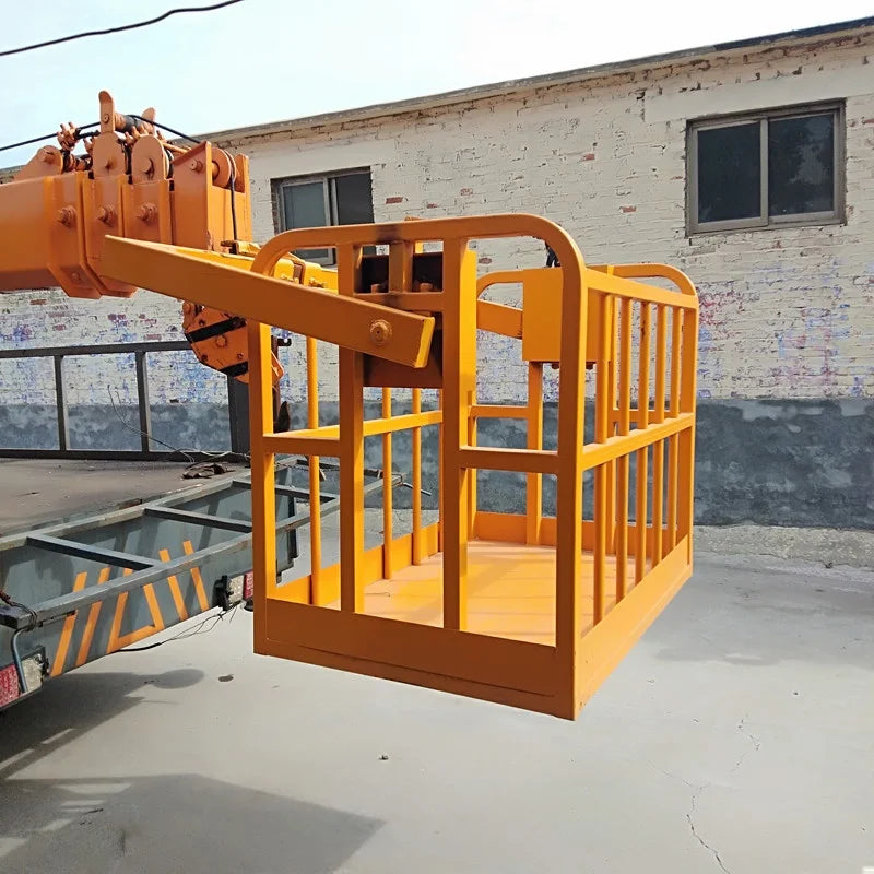 Crane Boom Installing Man Work Steel Basket Platform for Crane Truck Knuckle Boom Articulating Lift