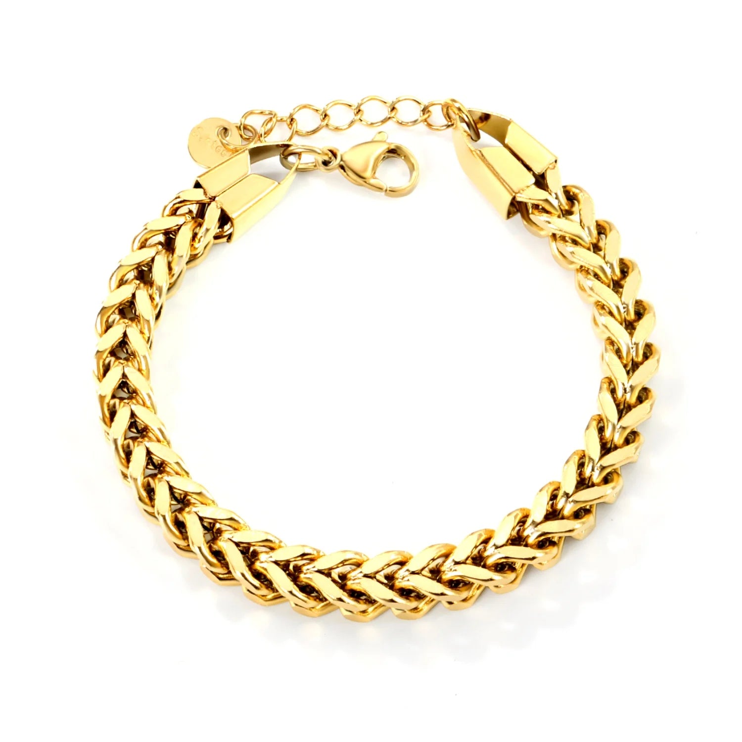 Wholesale Cuban Chain Bracelet Stainless Steel Chunky Jewelry Trendy Simple 18K Gold Plated Elegant Charm Bracelet for Women Men