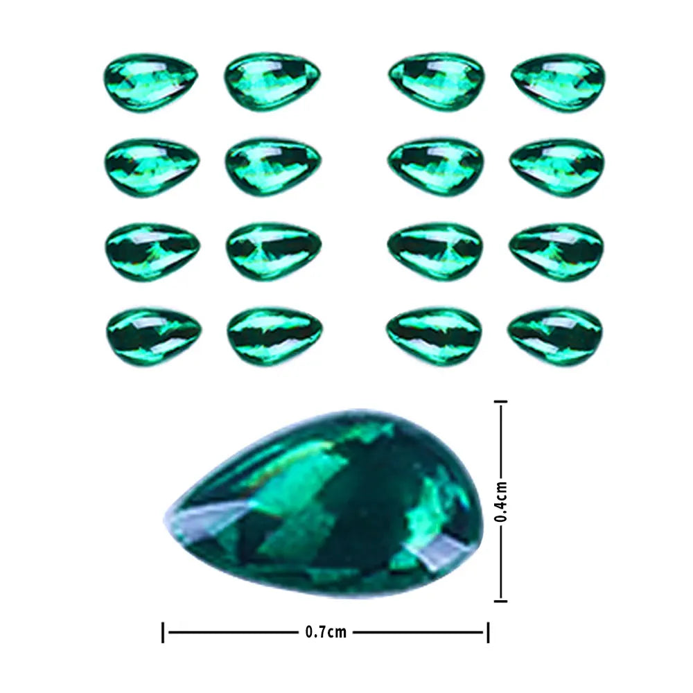 Fishing Eyes Artificial 3D Water Drops Shape Fish Eye Stickers for Fishing Tools Wholesale in Red and Green Colors