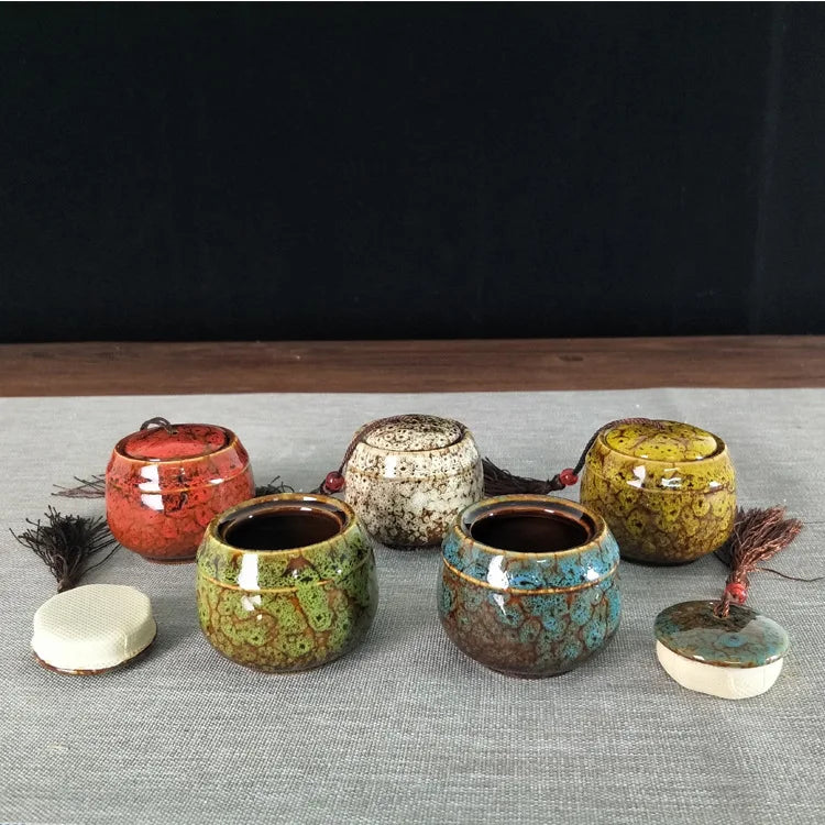 MSH New Colors Mini Ceramic Tea Jar Balm Powder Jar 60ML Promotional Gift