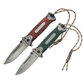 Custom Wholesale Hot Selling Competitive Price Steel Blade Wood/G10 Handle Pocket Folding Hunting Survival Titanium EDC Knife
