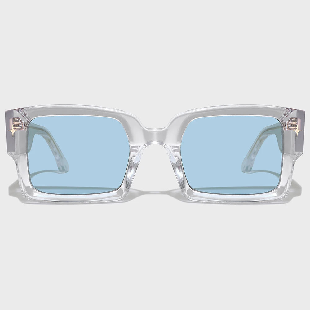 Yeetian Luxury Brand Custom Sunglass Italian Retro Handmade Vintage Men Acetate Square Transparent Sunglasses for Men