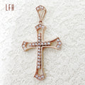 Minimalist Pendant Women Layer Necklaces Zirconia Jewelry Cross Necklace 18k Gold CLASSIC Fashion Acrylic Link Chain Gold 1pcs