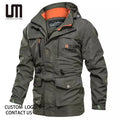 OEM ODM New Fashion Mens Winter Windproof Jacket Hooded Plus Size Outwear Coat