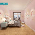 Pink Cartoon Unicorn Custom Modern Anti-Static Mural Wallpaper for Girls' Room